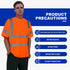 Hi Vis Safety Shirts for Men, Reflective Work Shirts with Sewing Process Reflective Tapes, Class 3 High Visibility Shirts for Men with Pocket, Ora...