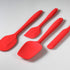 4 Piece Silicone Spatula Set, Flexible Heat Resistant Non-scratch Baking Cooking Rubber Spatulas with Stainless Steel Core, Red...