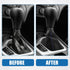 Car Shift Boot Cover Universal Gear Shift Knob Boot Dust Cover PVC PU Black with Blue Stitches...