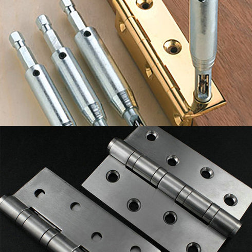 AFUNTA 8 pcs Center Drill Bit Sets with Automatic Center Punch, Self Centering Hinge Tapper Core Hole Puncher Woodworking Tools for Cabinet Door 5...