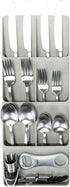 Kitchen Details 7 Slot Cutlery Drawer Organizer | Utensil Tray | Silverware Holder | Knife Spoon Fork | Flatware Storage & Organization | Grey...