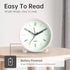 Analog Alarm Clock, 4 inch Super Silent Non Ticking Small Clock with Night Light, Battery Operated, Simple Design, Old Fashioned Style Cream Decor...