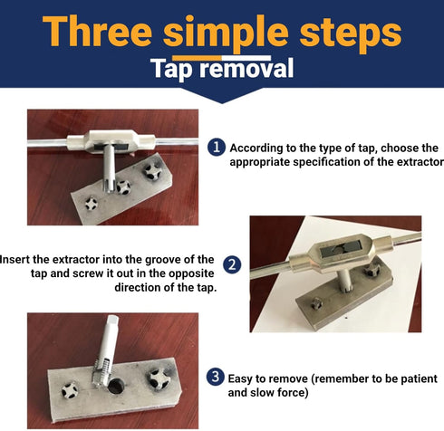 Steel Broken Head Taps Extractor, Screw Remover Stripped Screw Tap Extractor Set for Everyday Home Repair Work(6 Pcs)...