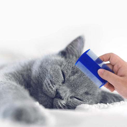 Dog Flea Lice Comb, Dog Cat Grooming Comb Pet Tear Stain Remover Combs Fine Tooth Grooming Removal Tool (5 Pieces)...