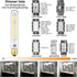 Leools Dimmable E26 Edison Bulb 8W Equal 75 watt Light Bulb AC120V Daylight 4000K Edison Light Bulbs 75 Watt 800LM Tubular T10 led Bulb for Rustic...