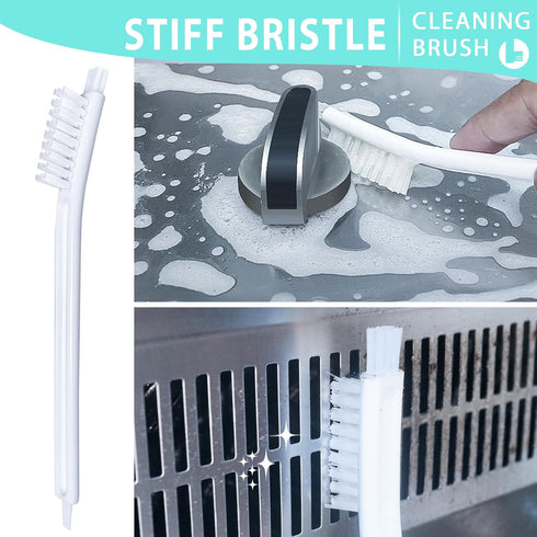 Small Cleaning Brushes Set, 4 pcs Crevice Household Cleaning Tool for Window Track Groove Sliding Door Bottle Gaps Humidifier Baseboard, Tiny Deta...