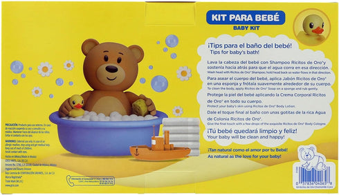 Ricitos de Oro Baby Kit, Chamomile, Hypoallergenic Products, Chamomile Shampoo, Bar Soap, Body Lotion, Body Cologne, 4 Products Inside, One Kit...