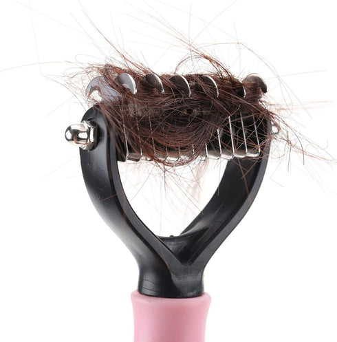 GLOGLOW Pet Grooming Brush, Pet Grooming Shedding Brush Tool Comb Dematting Rakes Fur Knot Cutter Remove Rake Dog Cat Long Short Hair()...