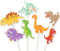 ALISSAR 35-Pack Baby Dinosaur Cupcake Toppers Picks, Dinosaur cake Toppers for Kids Birthday Baby Shower Party Decorations Supplies...