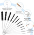 Straw Cleaner Brush 12Pcs Black Straw Brush 8 Inch Pipe Cleaners Scale Brush for Straws Reusable 12 Sizes of Straw Cleaning Brushes Set for Cleane...