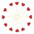 Ercadio Glitter Heart Cupcake Toppers Picks for Sweet Love Theme Wedding Engagement Bridal Shower Party Cake Decors 40 Pack Red...