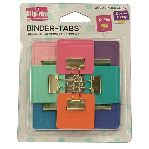Binder Tabs, Assorted Gold Plated, Pack of 8...