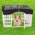 PJYuCien Dog Playpen Mesh Top Cover, Fits 36 Inch 4 Panels Regular Square Plastic Exercise Pet Pen, Velcro Connections, Black (Note: Cover Only, P...