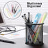 2 Pack Mesh Metal Pen Holder for Desk, 3.54×3.85IN Pencil Holder Workspace Organizers for School Office- Desk Accessories & Storage Products, Blac...
