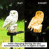 Garden Solar Light Outdoor Decor, Resin Owl Solar LED Light with Stake, Animal Waterproof Light for Flower Fence Lawn Passage Walkway Courtyard Pa...
