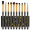 Docolor Eye Makeup Brushes 10Pcs Skull Printed Eyeshadow Makeup Brush Set Blending Concealer Eyebrow Eye Liners Premium Synthetic Eyeshadow Crease...