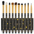 Docolor Eye Makeup Brushes 10Pcs Skull Printed Eyeshadow Makeup Brush Set Blending Concealer Eyebrow Eye Liners Premium Synthetic Eyeshadow Crease...