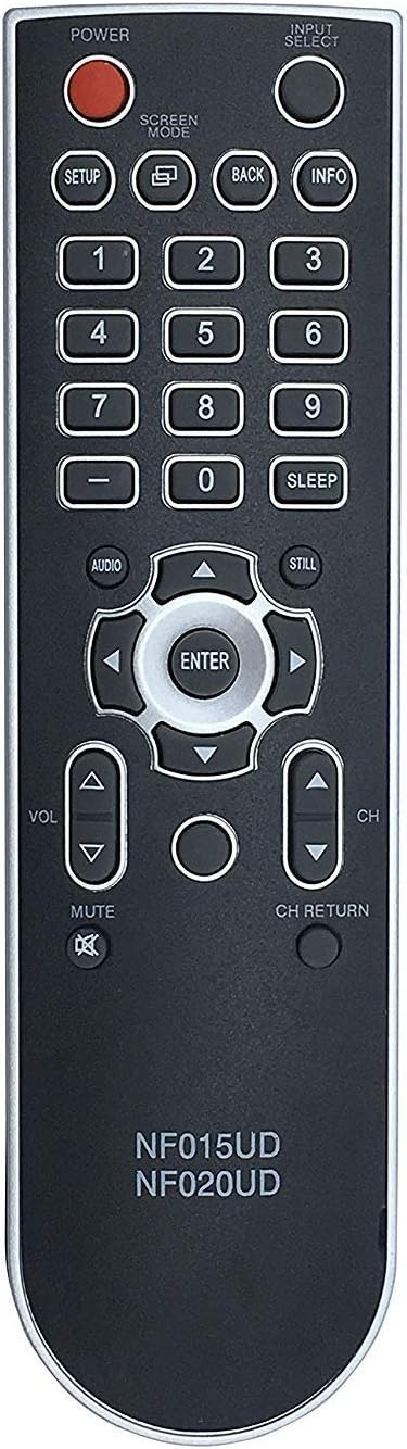 New NF015UD NF020UD Replace Remote Control Compatible with Emerson Sylvania TV LC320EM81 LC320EM82 LC320EM82S LC320EM8A LC320EM8AN LC370SS8M2 LC37...