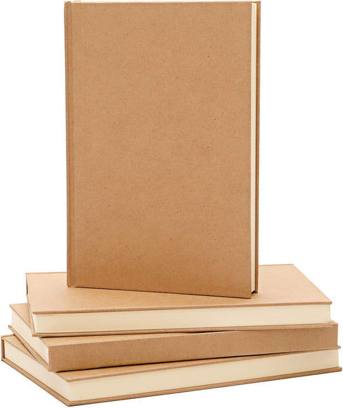 LABUK 4 Pack Blank Notebook Bulk, 120 Sheets Sketch Book 100gsm 5.6"x 8.3" Hardcover Sketchbook for Office School Travelers Gifts...