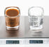 4 Pack Shot Glasses Measuring Cup,2oz Espresso Shot Glass,Liquid Heavy Glass Wine Glass,Measurement of Dry and Liquid Ingredients(Black)...