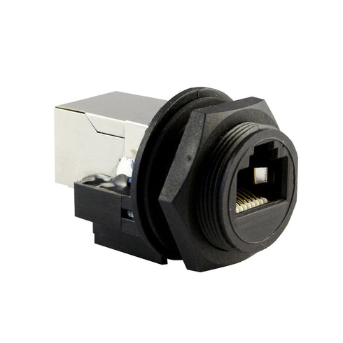 ASI ASICPICRJ45S RJ45 Panel Mount, Waterproof Connector (When Used with Cap), Shielded, Front Mount, Female, IP67, NEMA 6P, Cap Sold Separately...