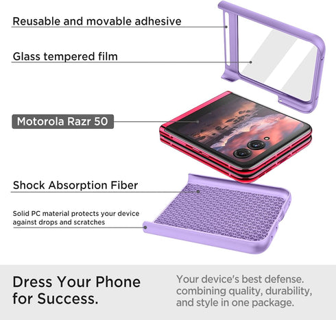 Miimall for Motorola Razr 2024 Case, Moto Razr 2024 Case with Ultra Thin Slim Matte Hard PC Anti-Slip Light-Weight Shock-Proof Anti-Fingerprint Fu...
