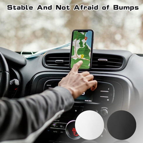 10PCS Phone Metal Plates for Magnetic Car Phone Holders, Mobile Phone Metal Plate Replacement Strong Self-Adhesive Phone Metal Magnet Stickers for...