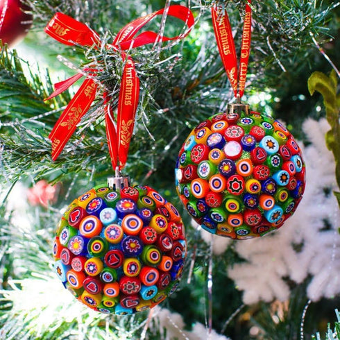 Youway Style Millefiori Mosaic Tiles for Crafts, Mosaic Glass Pieces,No-Hole Millefiori Glass Beads, Mosaic Kits for DIY Holiday Ornaments...