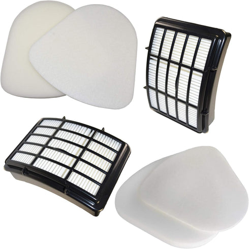 HQRP 2-pack Filter Kit compatible with Shark Navigator NV360 NV361 NV360_26 NV360K NV360NZ NV361BK NV361PR Lift-Away Deluxe Upright Vacuum Cleaner...