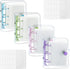 4 Pack Mini Transparent 3 Ring Binder Covers with Mini Binder Inner Paper and Pockets Clear Soft PVC Notebook Closure Loose Leaf Folder Round Ring...
