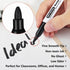 Fine Tip Dry Erase Markers - 72 Pack Black Whiteboard Erasable Markers Bulk for Kids Adults, Ideal for Classroom School Office Home Use on White B...