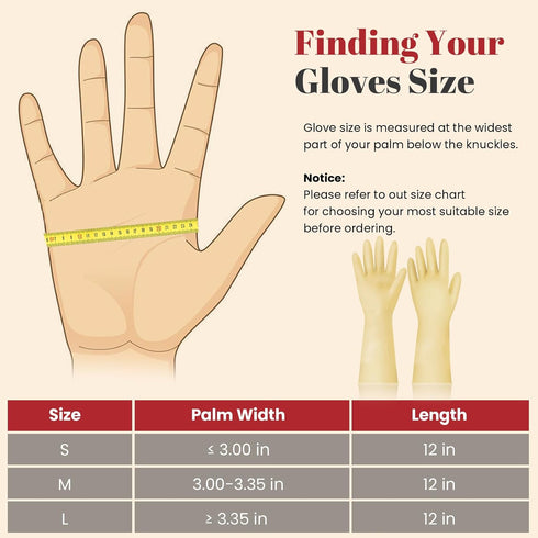Reusable Kitchen Dishwashing Gloves - 4 Pairs Rubber Household Cleaning Gloves, Flexible and Durable & Non-slip Cleaning Gloves, Great for Kitchen...