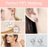 VERACT Earring Posts and Backs, 2000Pcs Hypoallergenic Earring Studs for Jewelry Making Kit and Butterfly Earring Backs and Rubber Earring Backs w...