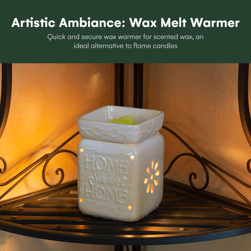 VP Home Wall Plug-in Wax Warmer for Scented Wax Ceramic Home Sweet Home Electric Home Fragrance Warmer for Essential Oils Candle Wax Melts and Tar...