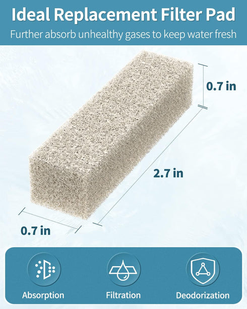 Pawfly 12 Count Ammonia Reducer Filter Pads for Aqueon, Replacement Filter Cartridges for Aqueon QuietFlow LED PRO Aquarium Power Filter Model 10 ...