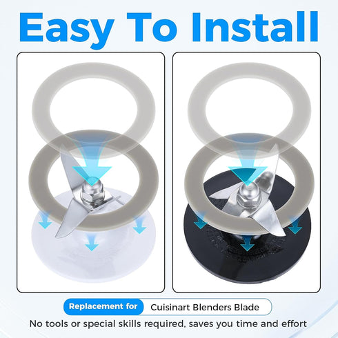 3Pcs Blender Gasket Rubber Seal O-Ring CUCB-456-3, Replacement for Cuisinart Blenders BFP703 BFP-703 BFP703B BFP-703CH SPB-7 SPB7 SPB-7BK CB8 CB9 ...