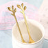 12 pcs Stainless Steel Gold Leaf Coffee Spoon Creative Tableware Dessert Spoons,Tea Sugar Spoons Spoon Set for Ice Cream or Cake, Tea Spoon Set (G...