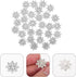 Christmas Snowflake Buttons Pearl Rhinestone Buttons Flat Back Flower Buttons Pearl Sew on Clothing Buttons for DIY Crafts 30Pcs Silver 1 Silver S...