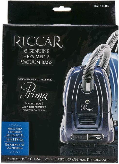 Genuine Riccar Prima Canister HEPA Media Bags # RCH-6 (6 pk)...