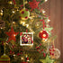 WaaHome Picture Frame Christmas Ornaments 2025-3'' Floral Photo Frame Christmas Tree Ornaments Decorations Gifts for Family Friends Women Mom...