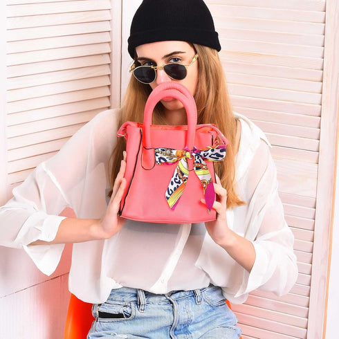 60 Pcs Women Handbag Scarf Head Scarf for Hair Purse Scarf Handle Ribbon Satin Head Scarf Neckerchief Silk Scarf Headband Charm for Girls Decorati...