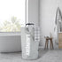 Caroeas 100L Laundry Basket,Large Laundry Hamper, Laundry Bag with Padded Handles, Clothes Hamper Stands Up Well, Collapsible Free Standing Easy S...
