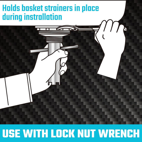 DURATECH Long Reach Basket Strainer Wrench, Universal Sink Strainer Wrench with Sliding Handle, Double End, 1/2" & 3/8"...