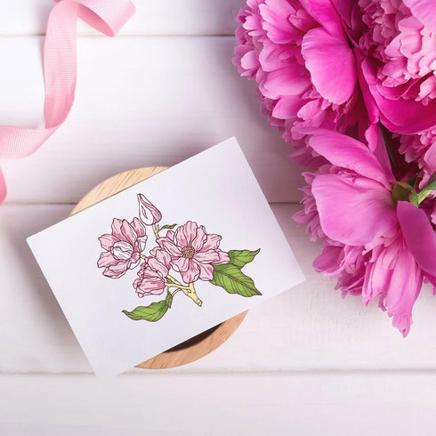 Realistic Magnolia Flower Stamps and Die and Layering Coloring Stencil Bundle for Card Making Album Arts Crafts Supplies...