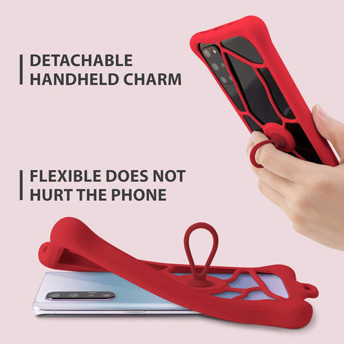 BONE? Lanyard Phone Bubble Tie 2, Universal Phone Anti-Shock Bumper Case, Adjustable Neck Strap w/Phone Ring Holder for Apple iPhone 12, Samsung G...