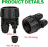 Drip Irrigation Hose Connectors,1/4 Inch Drip Irrigation Tubing x 3/4 FHT Swivel Lock Barbed Dual Hose Adapter, Convert 3/4" Garden Hose to 1/4" D...