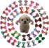 100Pcs Pet Dog Hair Bows Bowknot Topknot with Rubber Bands Cat Puppy Headdress Grooming Hair Accessories Random Color...