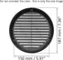 5Pack ø6" Inch Black Plastic Round Soffit Vent - Air Vent Louver - Grille Cover - Built-in Screen Mesh - HVAC Ventilation - Fresh Air Exchange in ...
