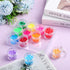 Blulu Clear Bead Organizer Bead Storage Containers Set with 12 Boxes (1.5 x 1.5 x 1.38 Inches)...