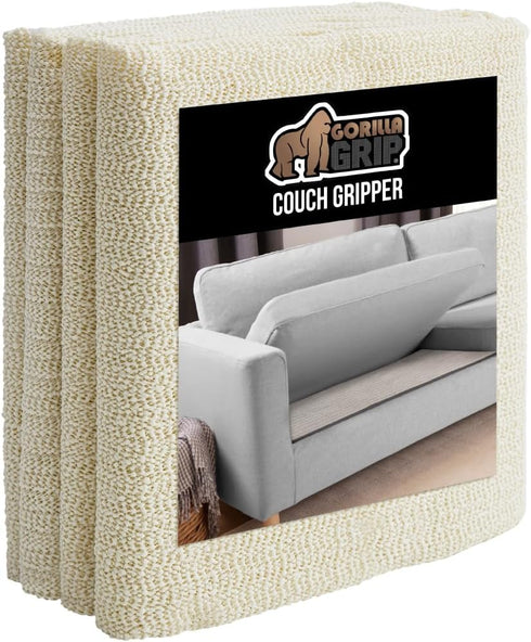 GORILLA GRIP Non Slip Couch Gripper, Prevents Couches from Sliding and Holds Bed in Place, Pad Grips Beds, Sofa, Mattresses, Chair Cushions and He...